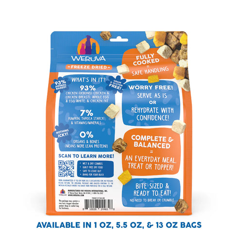 Weruva Dog Feeling Farmy Freeze Dried Dog Food - Chicken, Egg, & Pumpkin - 13oz Pouch